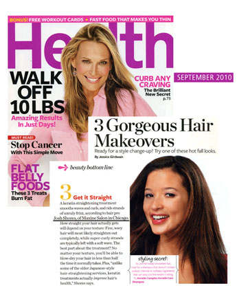 Maxine Salon in Chicago featured in Health Magazine September 2010
