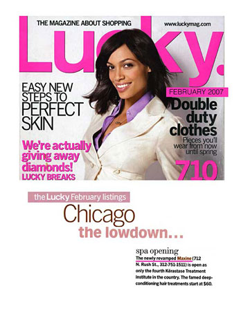 Maxine Salon in Chicago featured in Lucky Magazine February 2007