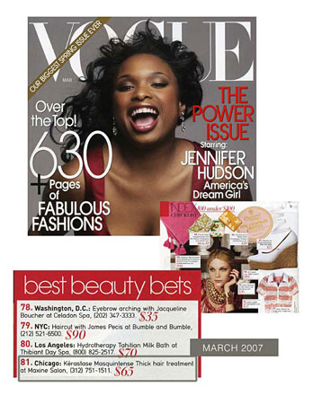 Maxine Salon in Chicago featured in Vogue Magazine March 2007
