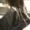 For this model, colorist Leslie Shores used a dip dye technique that utilizes rubber bands to section off the hair that will be colored - just like with tie dye!