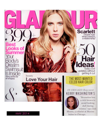 Maxine Salon featured in Glamour Magazine May 2014