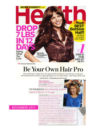 Maxine stylist Amy Abramite featured in Health Magazine November 2011