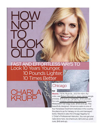 Maxine Salon's Colorists Jasen James and Robert Bennett and Stylist Amy Abramite featured in How Not To Look Old by Charla Krupp