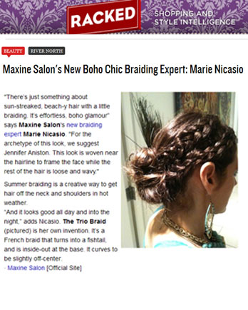 Maxine Salon Chic Braiding Expert: Marie Nicasio