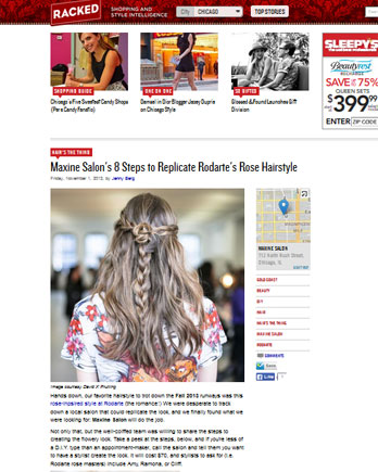 Maxine Salon featured in Racked.com April 13, 2012