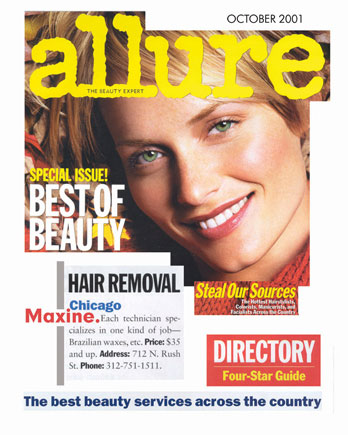 Maxine Salon feautured in Allure Magazine October 2001