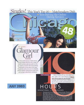 Maxine Salon featured in Chicago Magazine July 2003