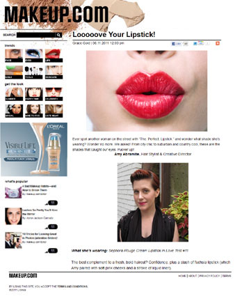 Maxine Salon's Creative Director Amy Abramite featured on Makeup.com