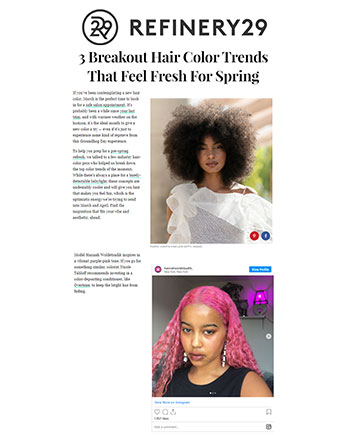 Maxine Salon featured in Refinery29 August 19, 2020