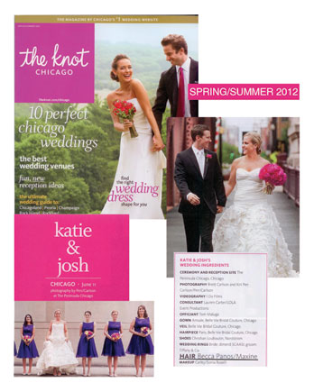 Becca Panos featured in The Knot Magazine Spring/Summer 2012